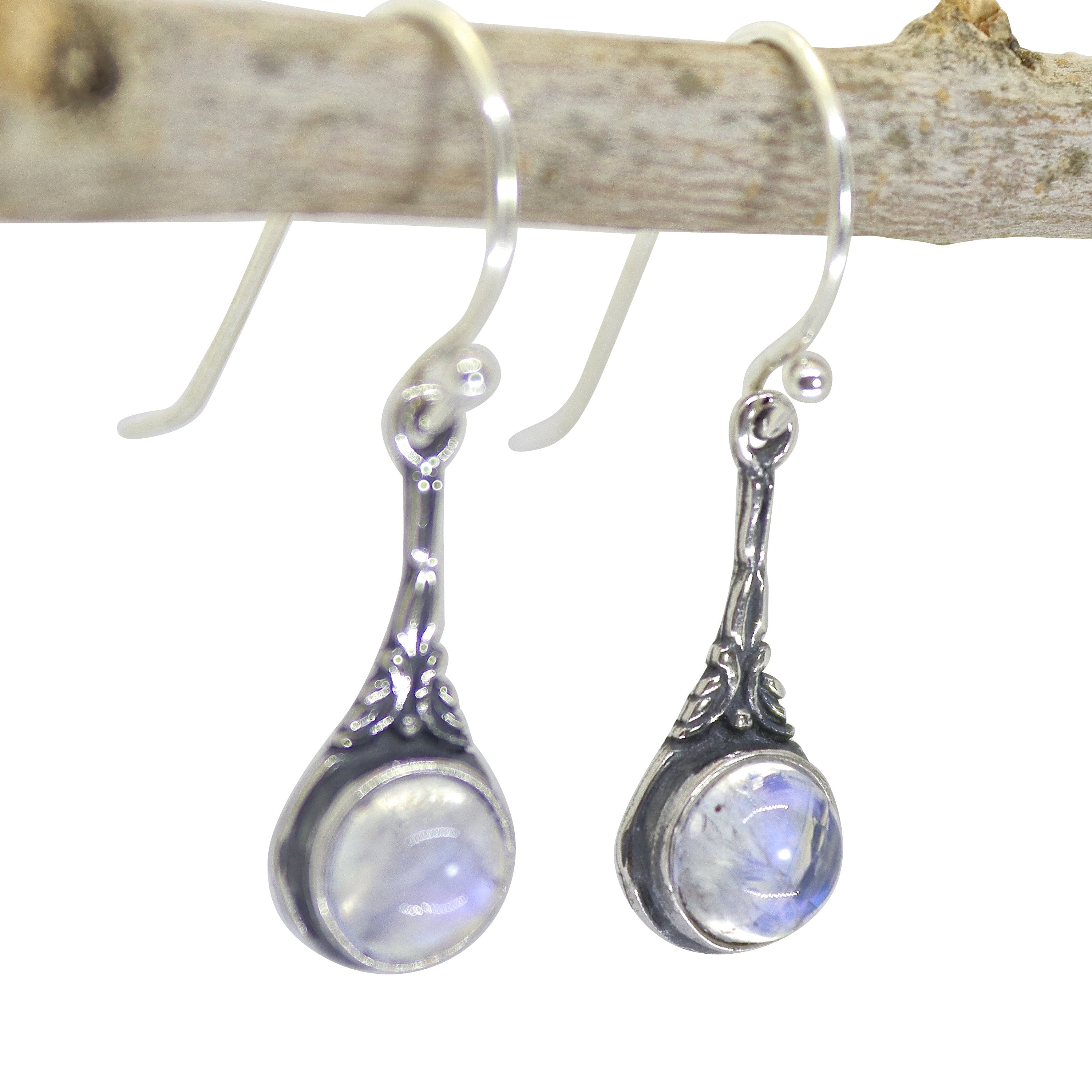 עגילי מונסטון, עגילי כסף סטרלינג 925 תלויים באבן הקשת