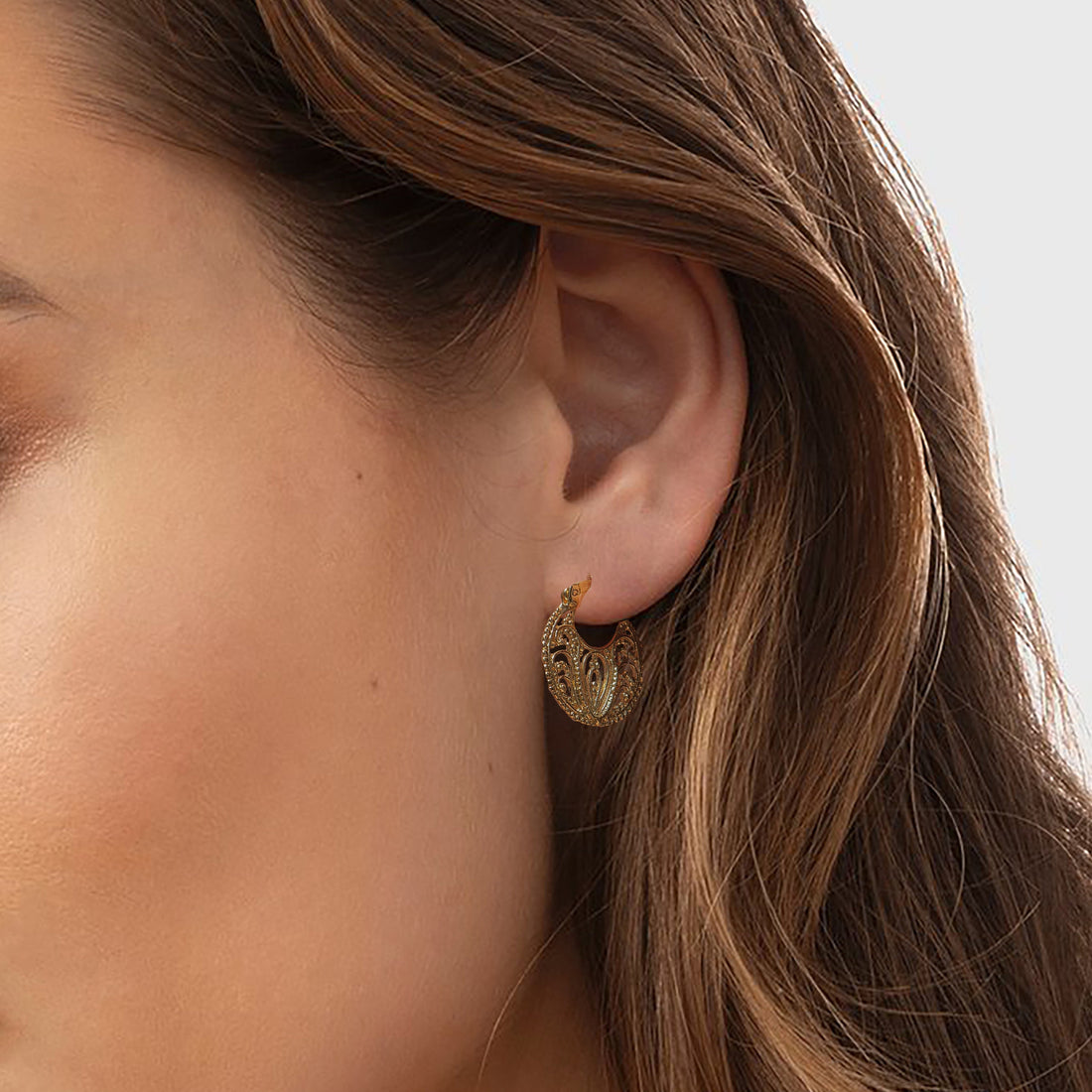 עגילי חישוק זהב, עגילי חישוק זהב מלא 14 קראט