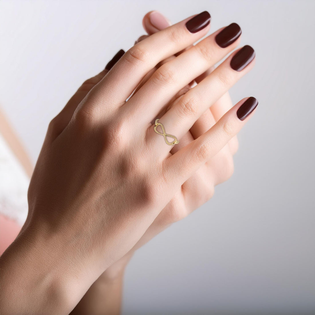 טבעת זהב מלא 14 קראט אינפיניטי