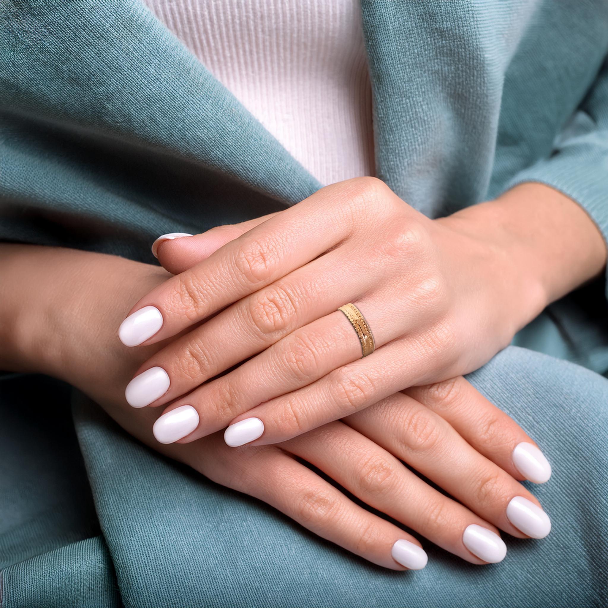 טבעת זהב מלא רחבה 14 קראט