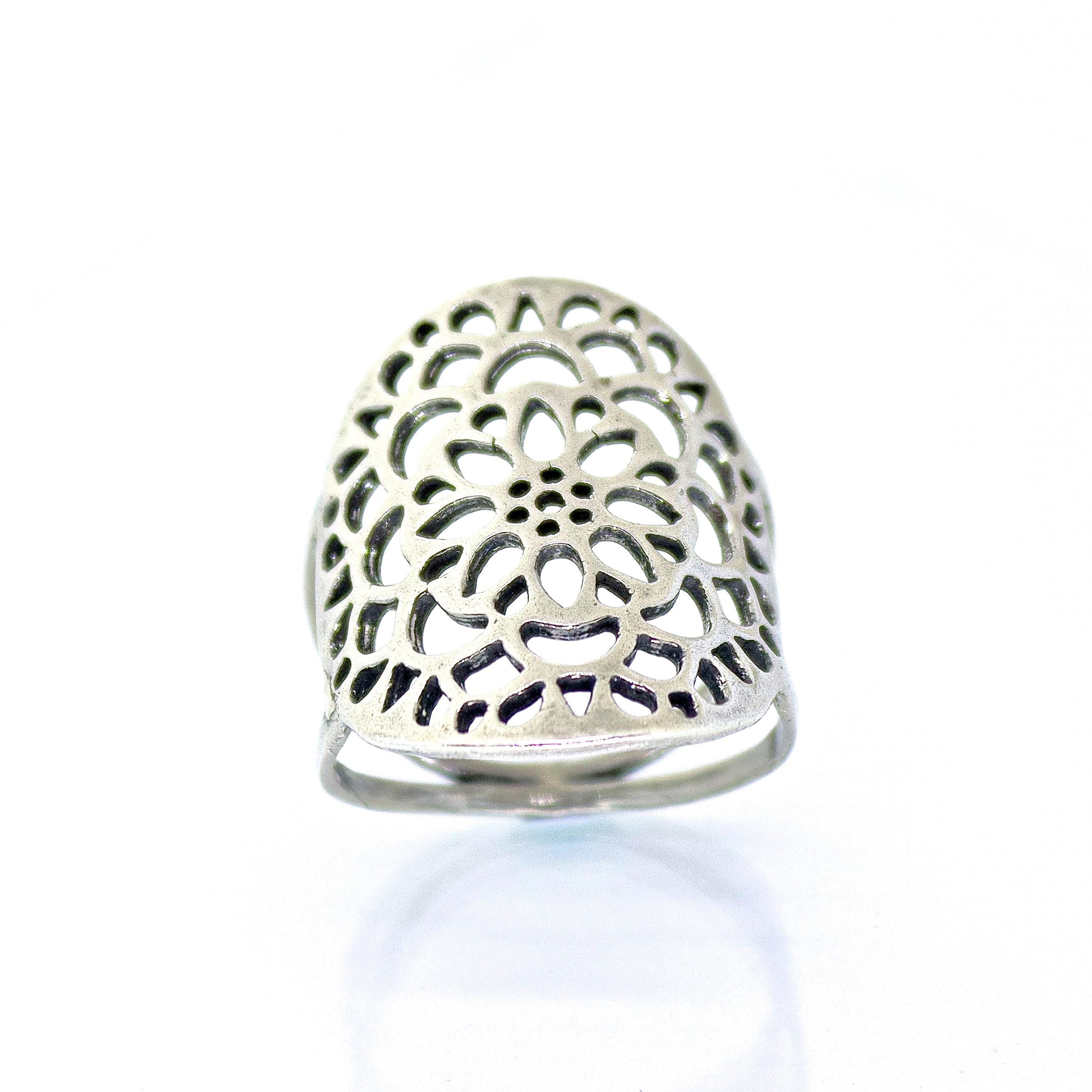 טבעת תחרה ארוכה 925 סטרלינג בולטת