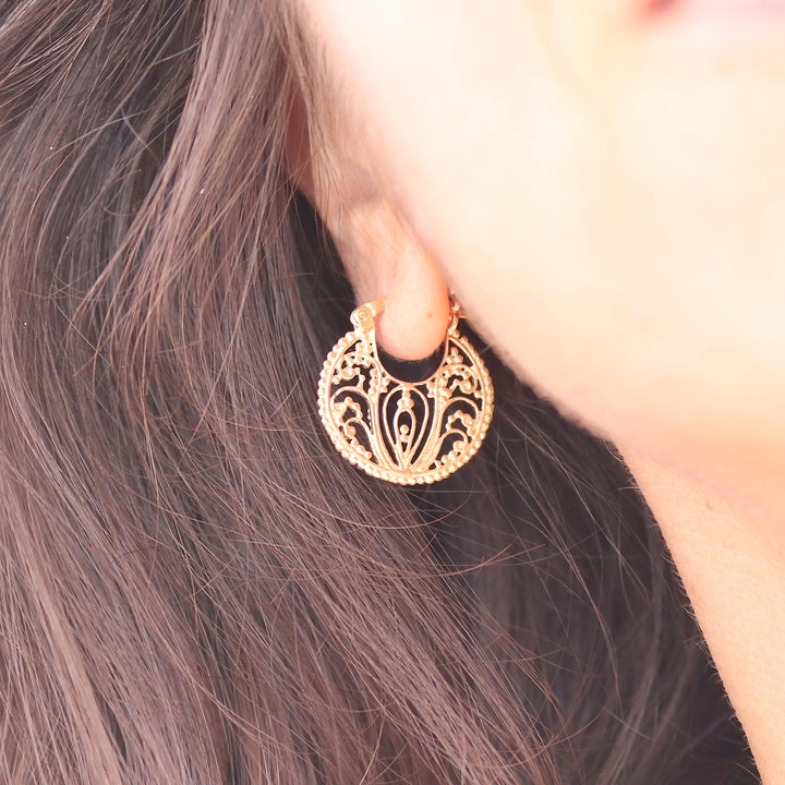 עגילי חישוק זהב, עגילי חישוק זהב מלא 14 קראט