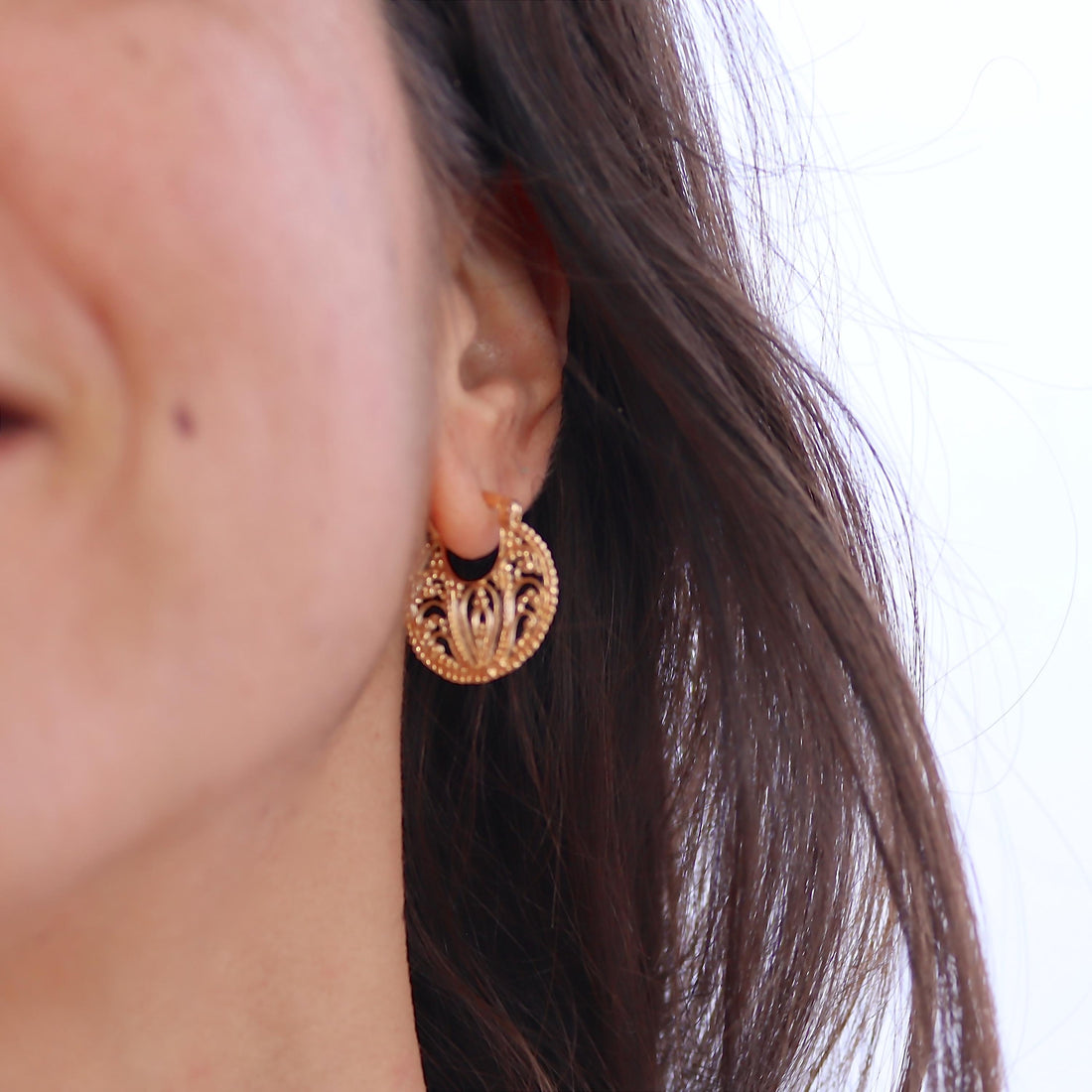 עגילי חישוק זהב, עגילי חישוק זהב מלא 14 קראט