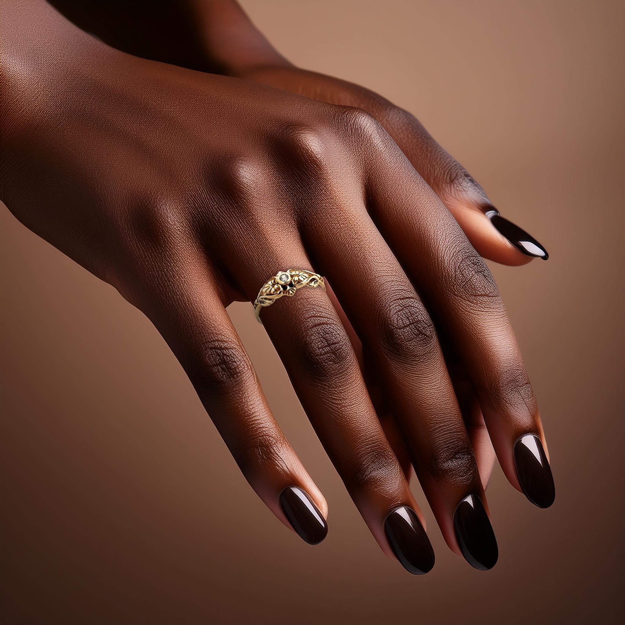 טבעת זהב ויקטוריאנית, טבעת זהב מלא 14 קראט, טבעת זהב זירקוניה, טבעת זהב בסגנון עתיק