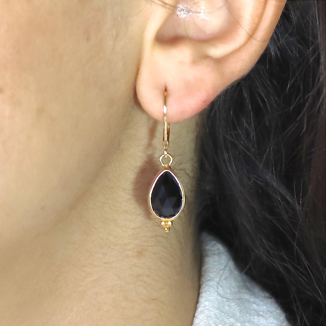 תליון שרשרת אוניקס כסף סטרלינג 925 בצורת דמעה