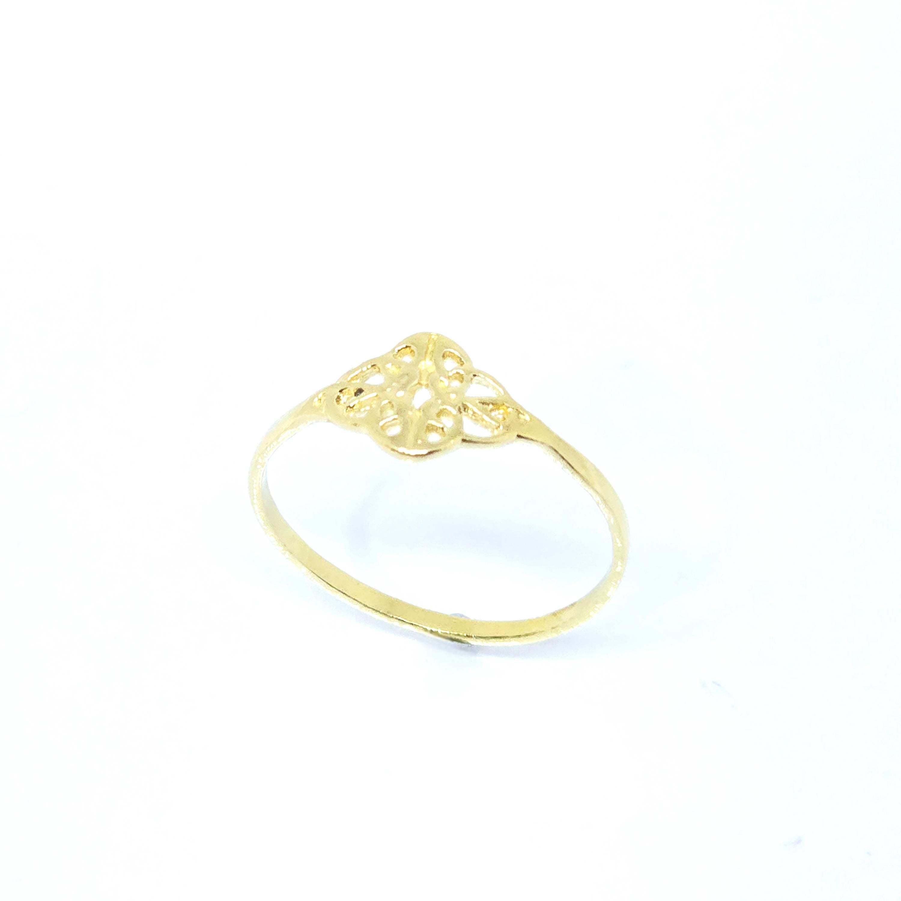 טבעת קשר מזהב מלא 14 קראט, טבעת זהב דקה