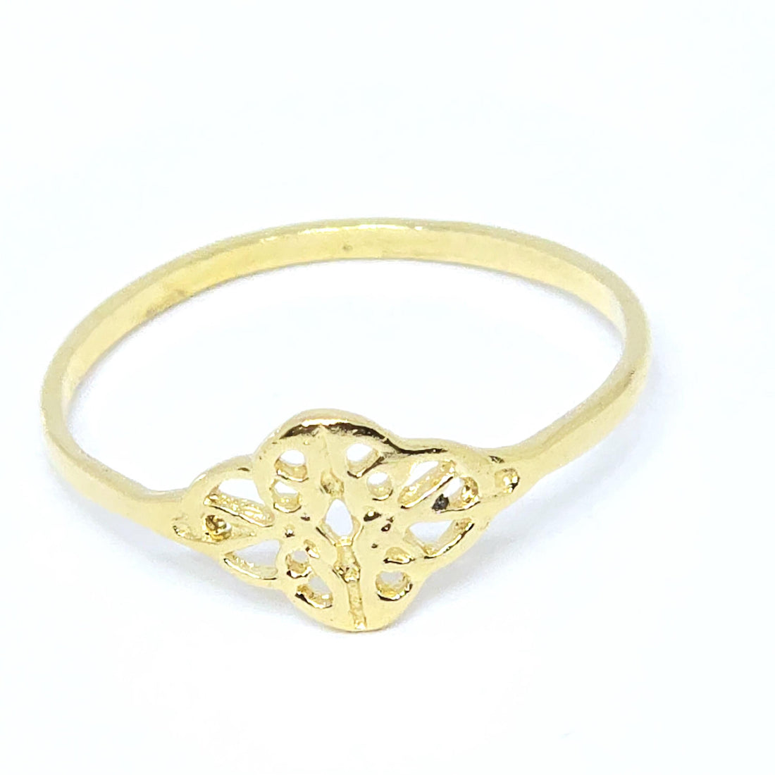 טבעת קשר מזהב מלא 14 קראט, טבעת זהב דקה