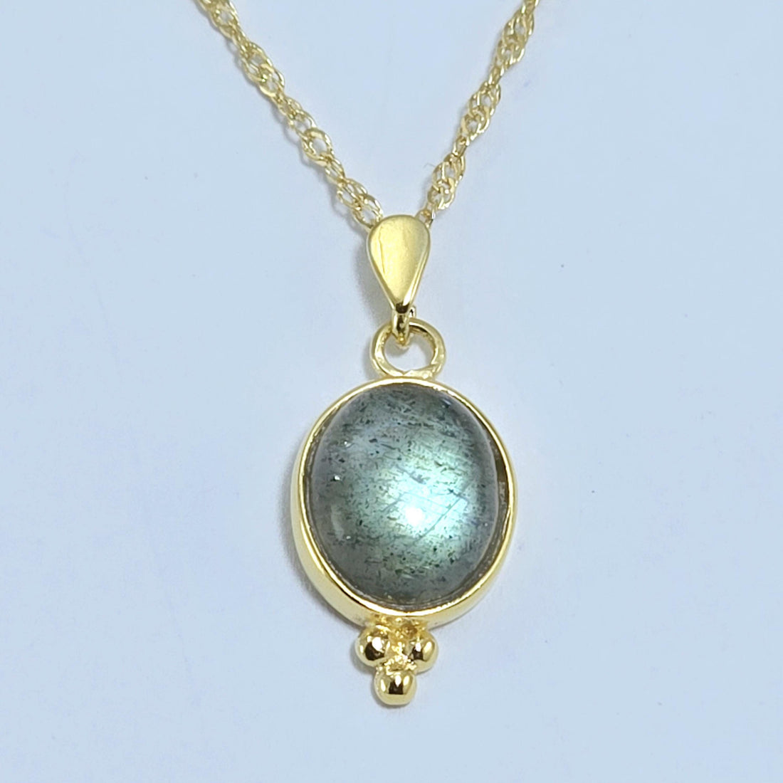 תליון שרשרת זהב לברדוריט, שרשרת אבן ריפוי