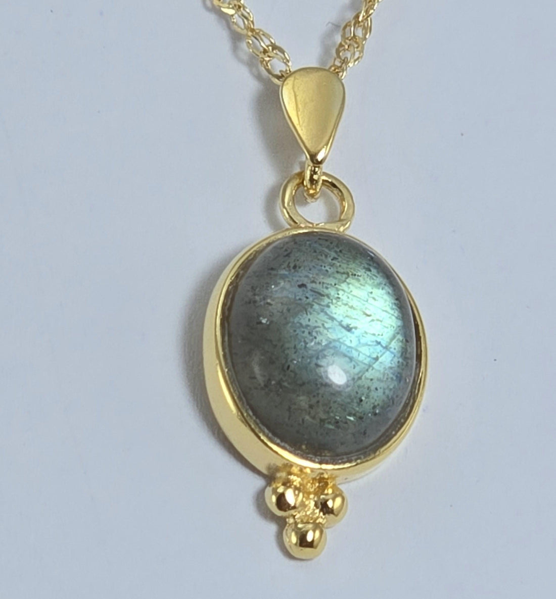 תליון שרשרת זהב לברדוריט, שרשרת אבן ריפוי