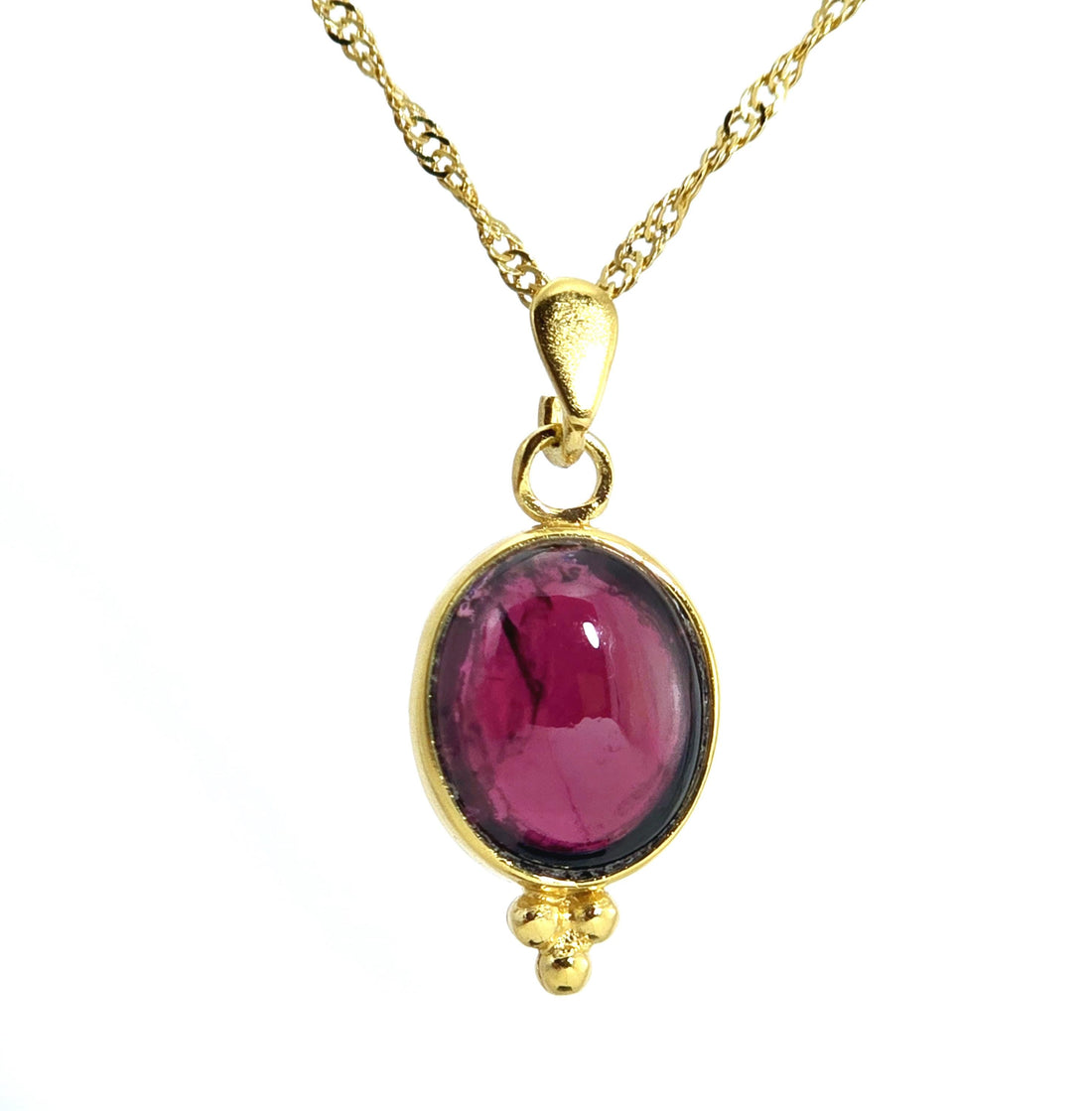 תליון שרשרת זהב קרנליאן, שרשרת אבן כתומה