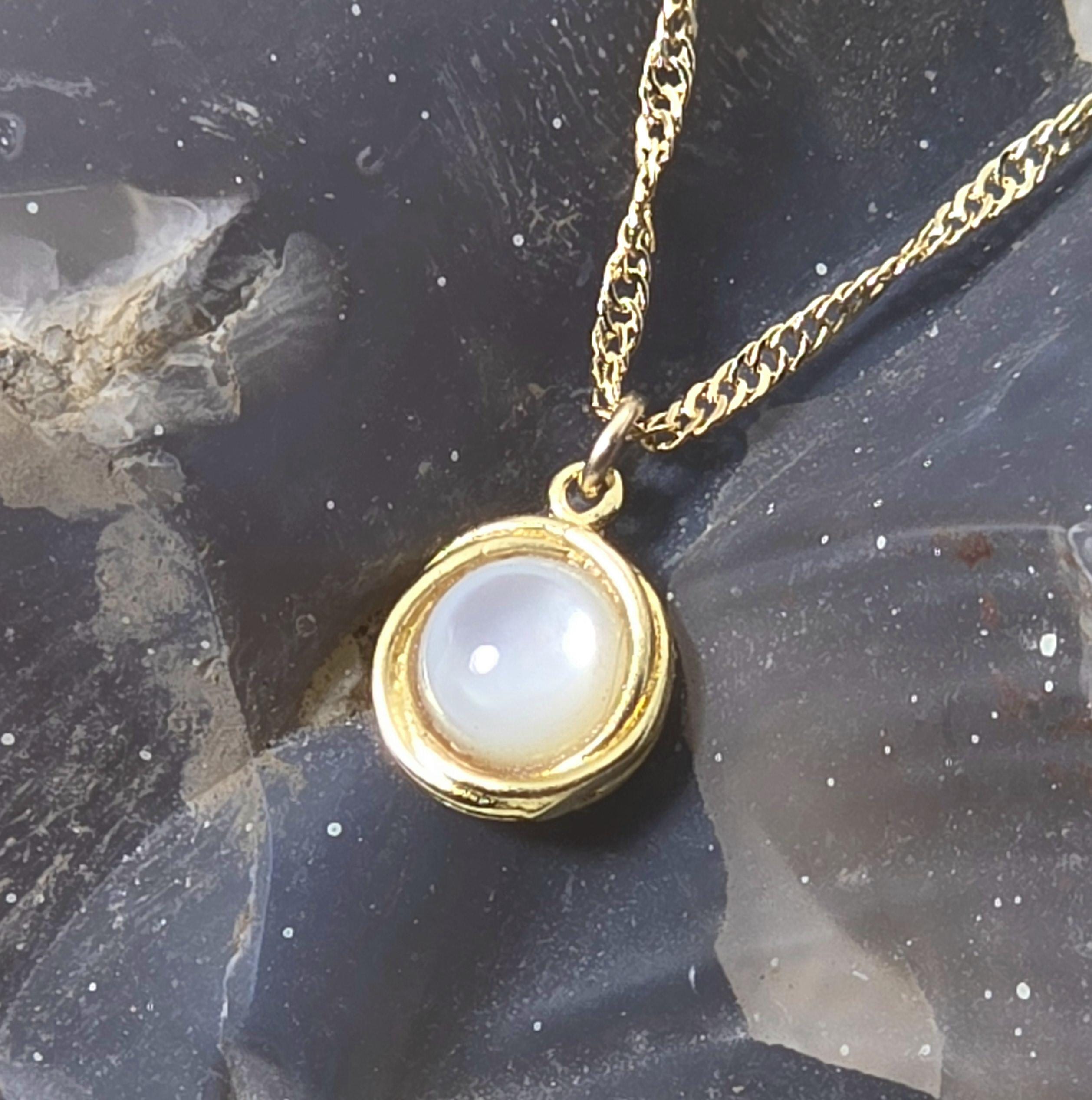 תליון שרשרת פנינה מזהב 14 קראט, שרשרת שושבינה מינימליסטית