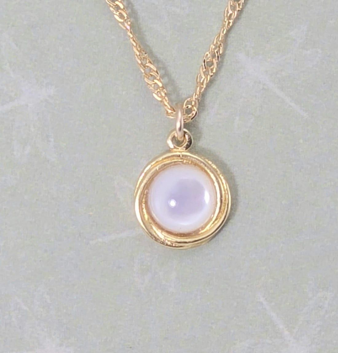 תליון שרשרת פנינה מזהב 14 קראט, שרשרת שושבינה מינימליסטית