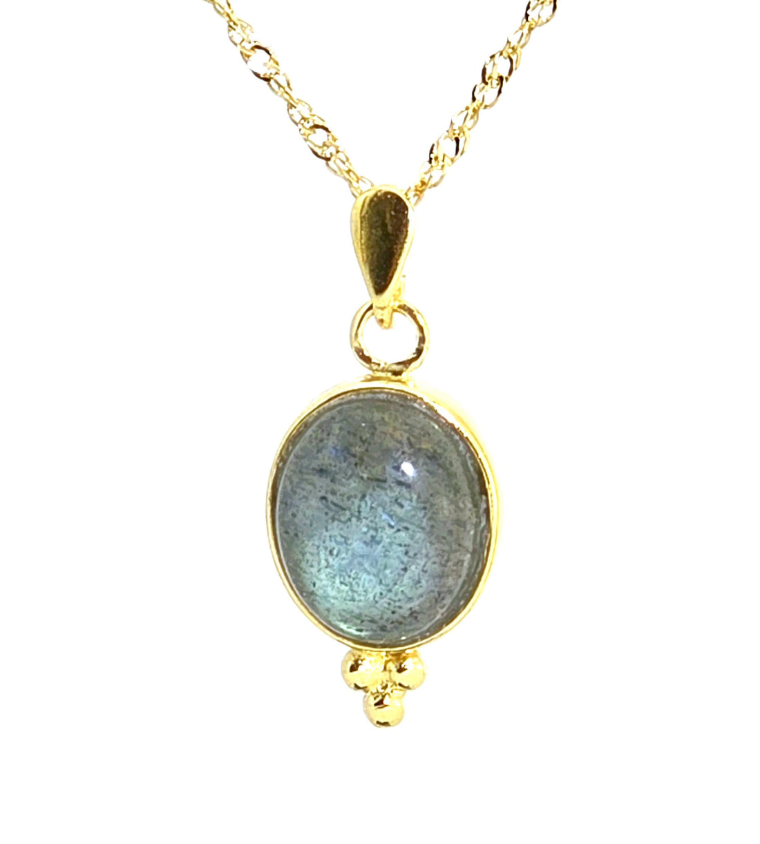 תליון שרשרת זהב לברדוריט, שרשרת אבן ריפוי