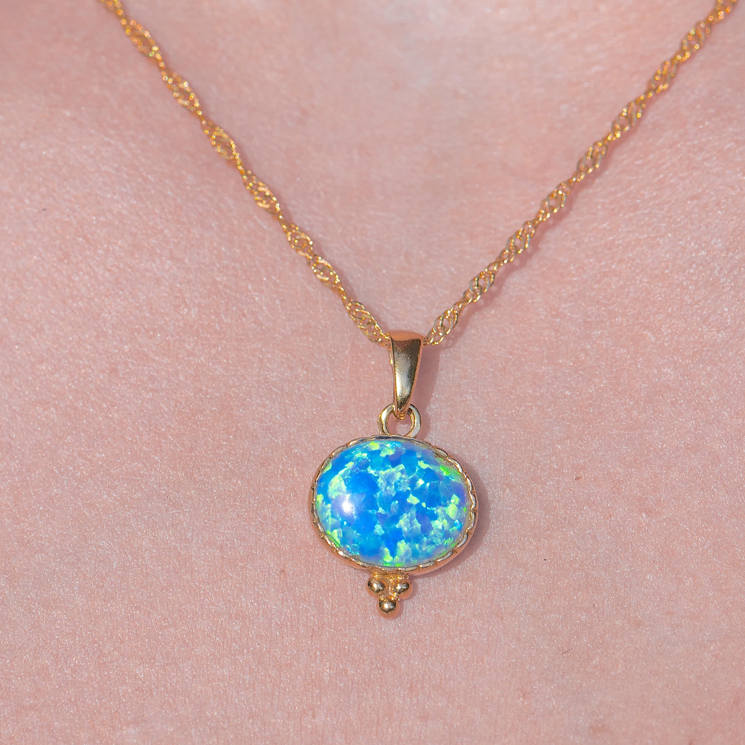 שרשרת זהב לברדוריט 14 קראט לנשים, שרשרת זהב אבן קסומה