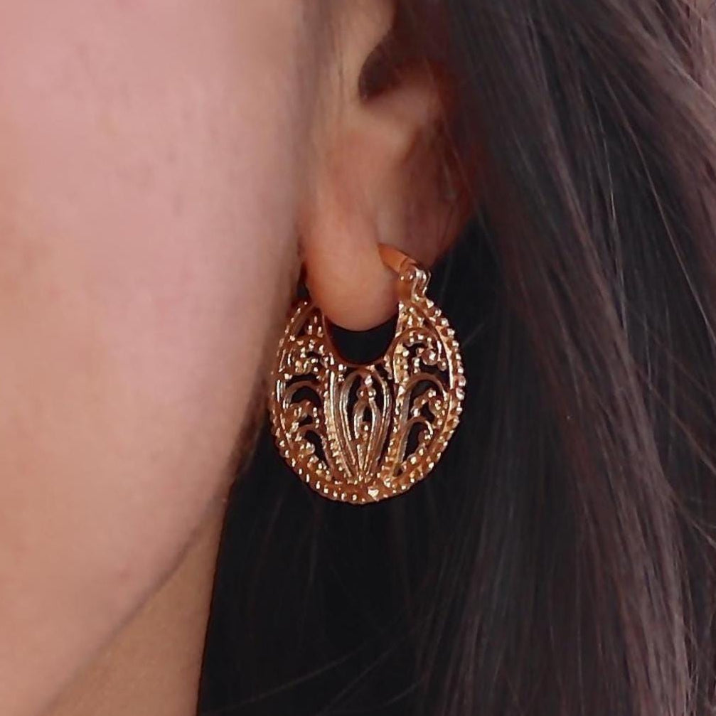 עגילי חישוק זהב, עגילי חישוק זהב מלא 14 קראט