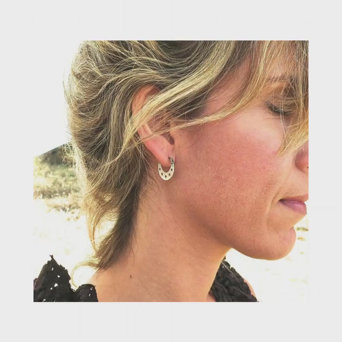 Handmade silver 925 hoop earrings