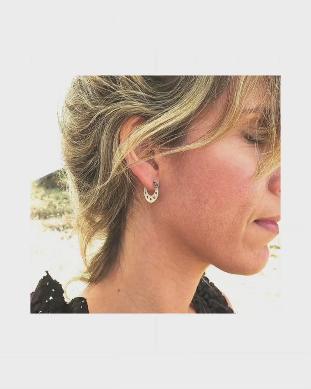 Handmade silver 925 hoop earrings