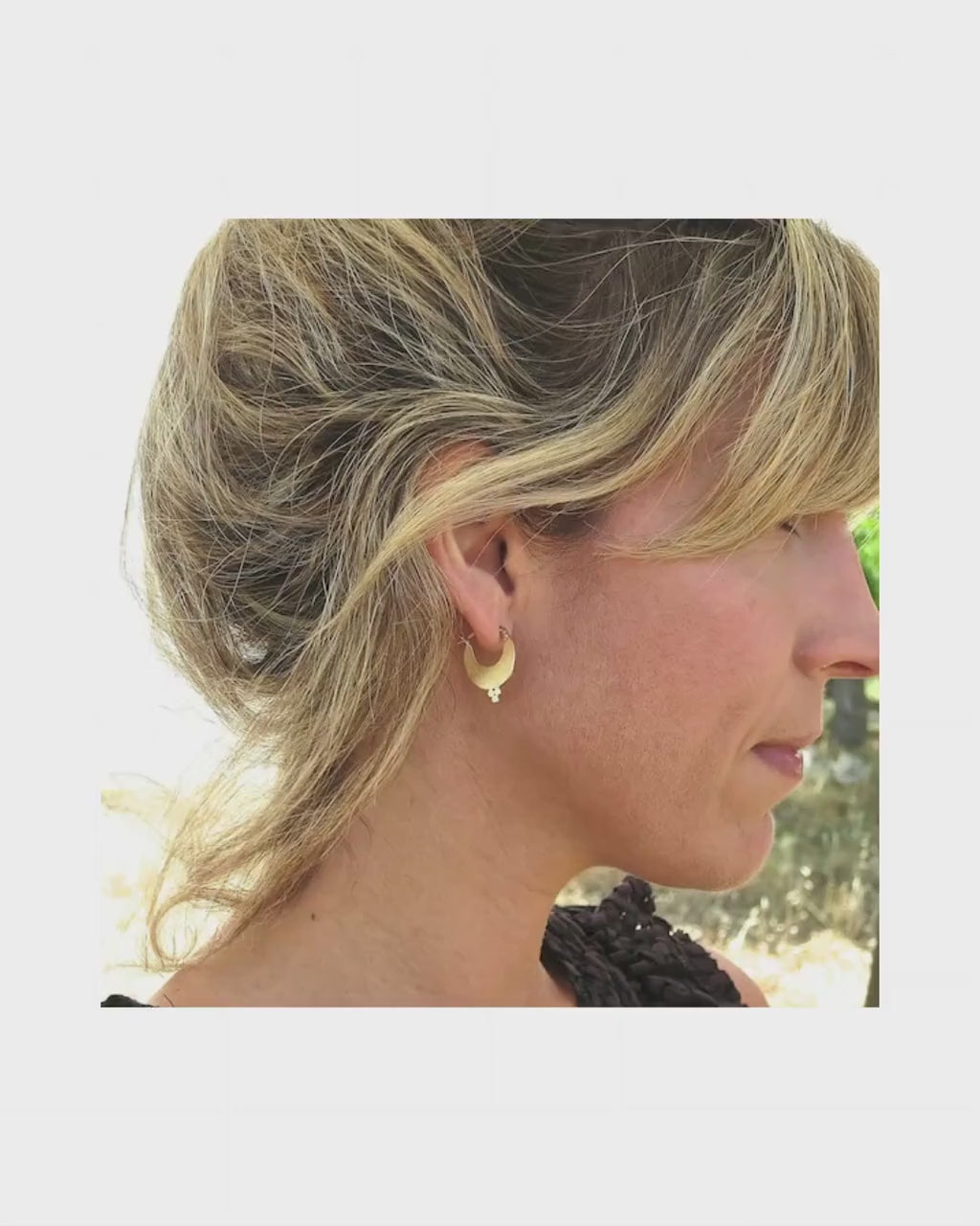 Handmade 14K solid Gold hoop earrings, Statement hoop earrings