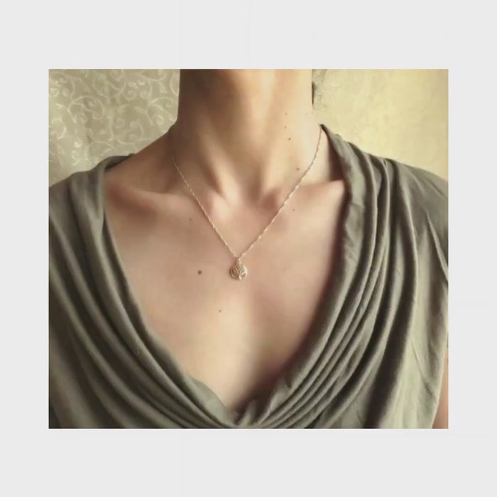 Family tree Solid 14k gold necklace, Tree of life necklace pendant