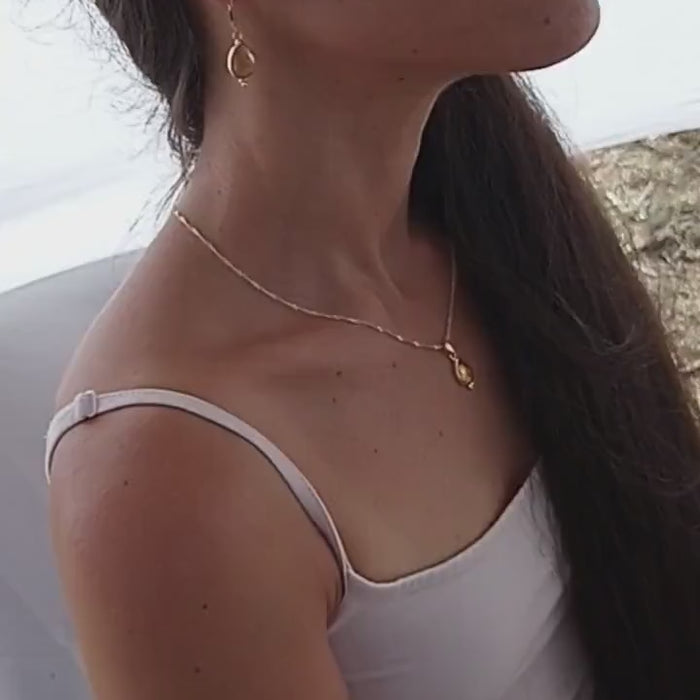 Citrine 14k gold Teardrop Necklace Pendant for Women, Gemstone Jewelry Gift